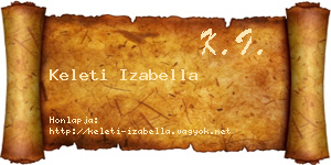 Keleti Izabella névjegykártya